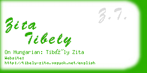 zita tibely business card